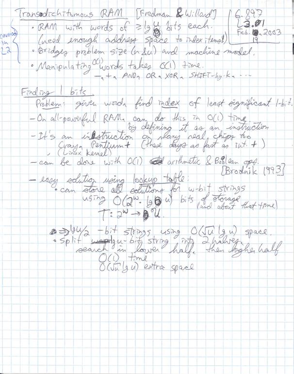 Lecture 3 Page 1 At 72 DPI 6 897 Advanced Data Structures Prof Lecture 3 page 1 at 72 dpi 6 897 advanced data structures prof